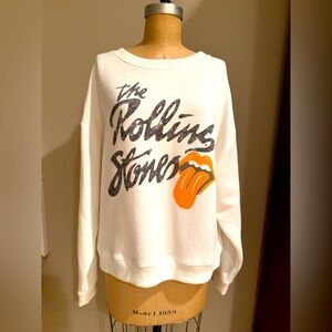 AMERICAN EAGLE AE OVERSIZED DISTRESSED ROLLING STONES  SWEATSHIRT NWT $59 Medium